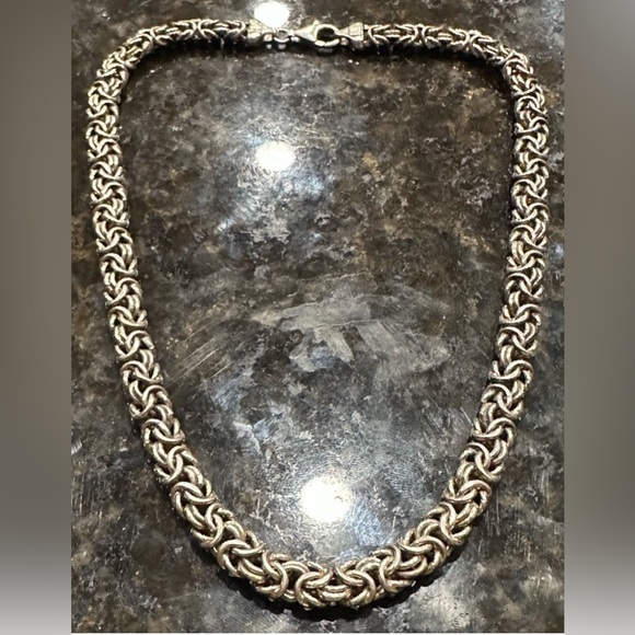 Milor Jewelry - Milor Italy Vintage
Byzantine 17" Sterling Silver Necklace 34 Grams